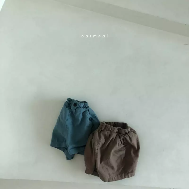 Oatmeal - Korean Children Fashion - #todddlerfashion - Mok Linen Shorts - 12
