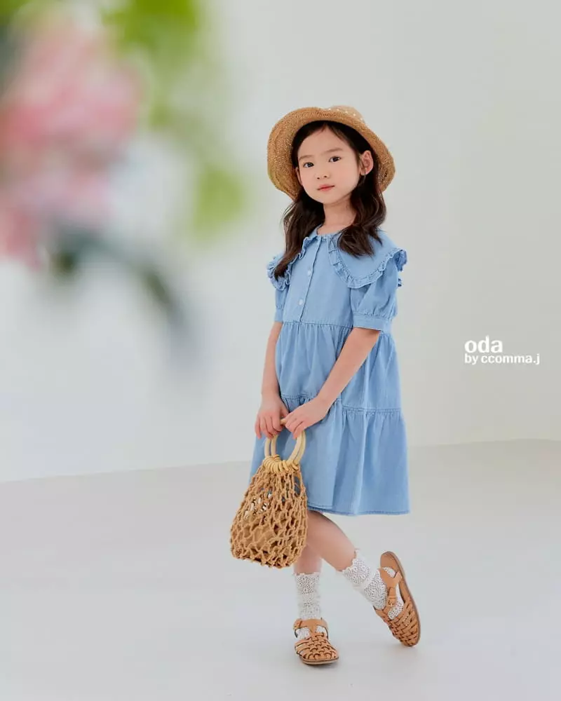 Oda - Korean Children Fashion - #Kfashion4kids - Cut Denim One-piece - 5