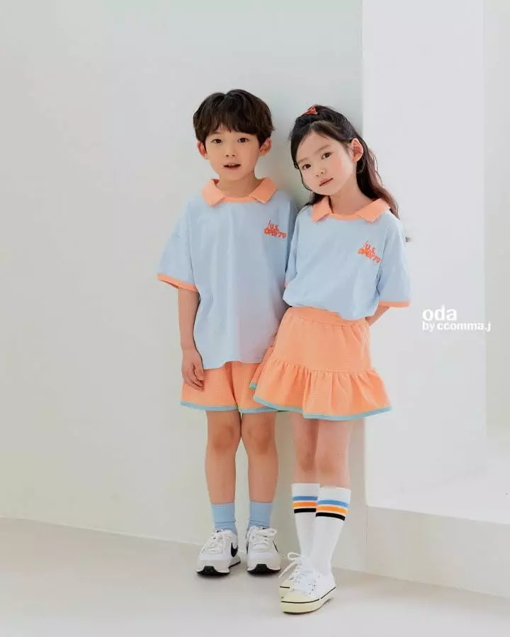 Oda - Korean Children Fashion - #childofig - Candy Waffle Collar Tee