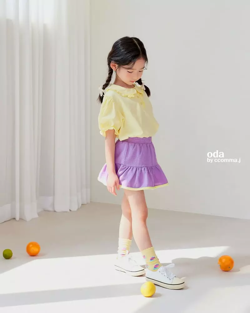 Oda - Korean Children Fashion - #childofig - Jelly Frill Collar Tee - 7