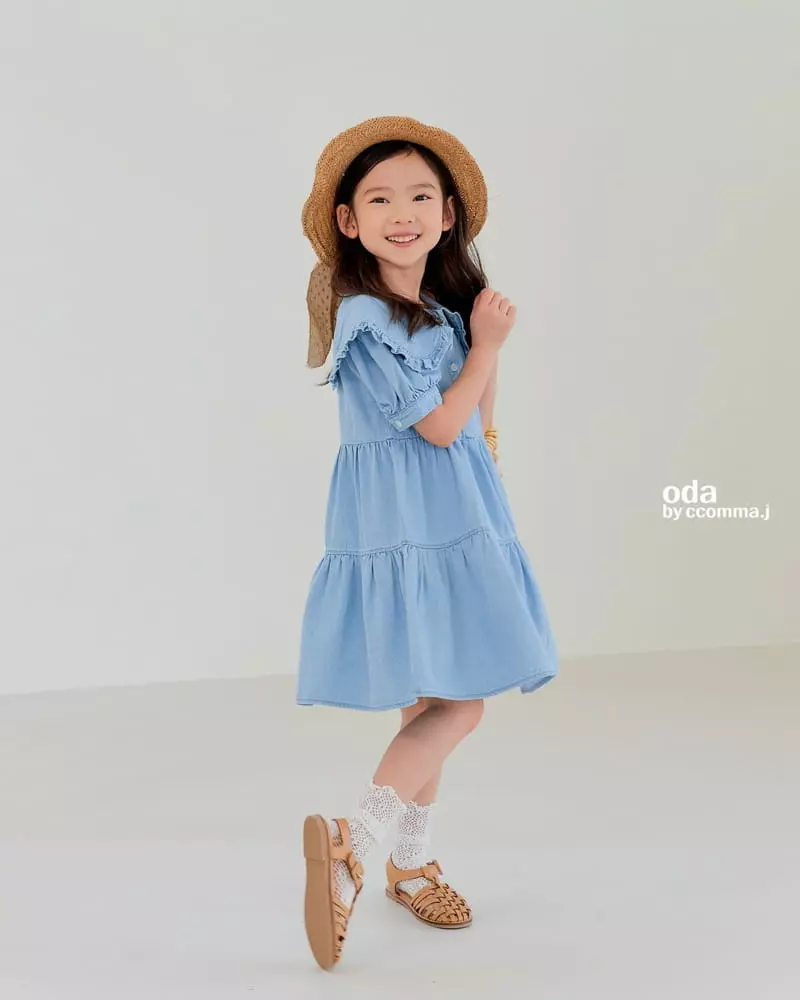 Oda - Korean Children Fashion - #childofig - Cut Denim One-piece - 10