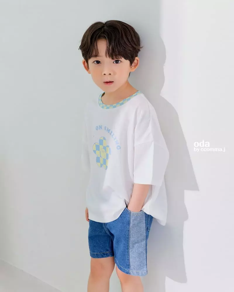 Oda - Korean Children Fashion - #childofig - Smile Checker Tee - 8