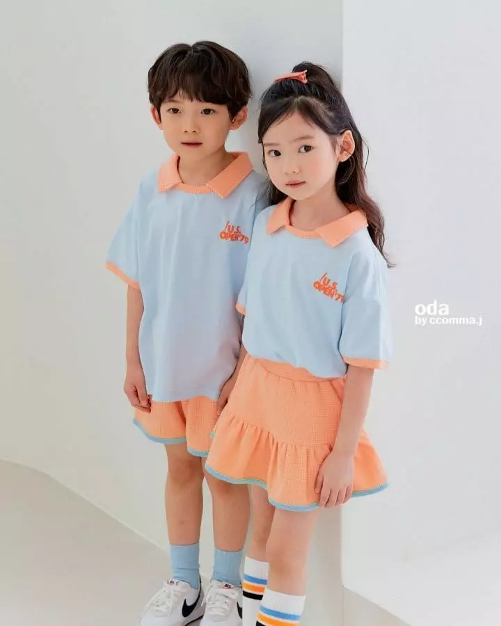 Oda - Korean Children Fashion - #childrensboutique - Candy Waffle Collar Tee - 2