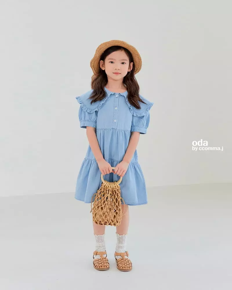 Oda - Korean Children Fashion - #childrensboutique - Cut Denim One-piece - 12