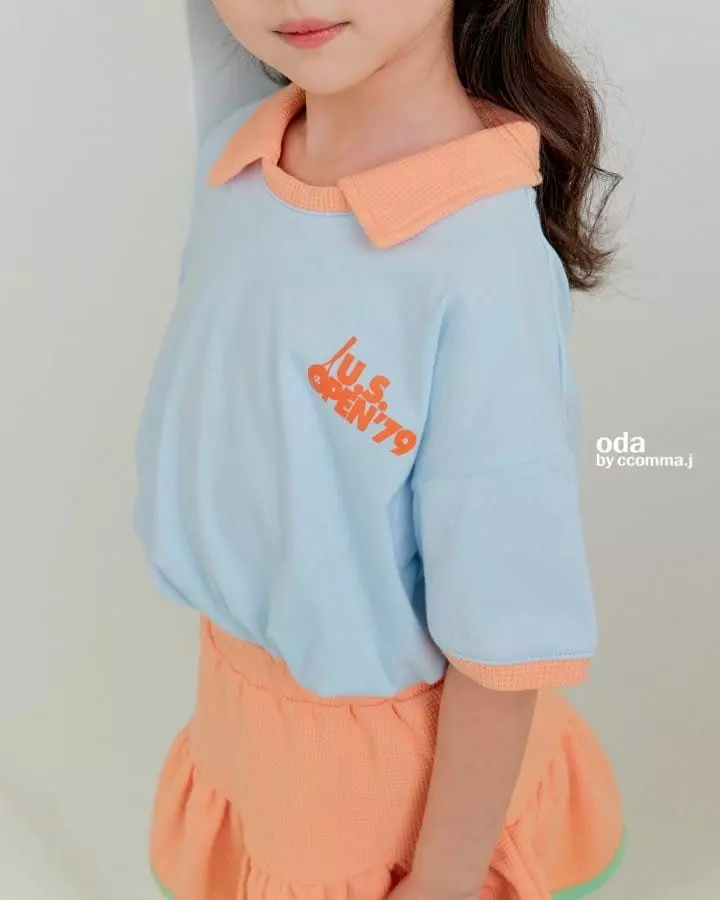 Oda - Korean Children Fashion - #fashionkids - Candy Waffle Collar Tee - 5