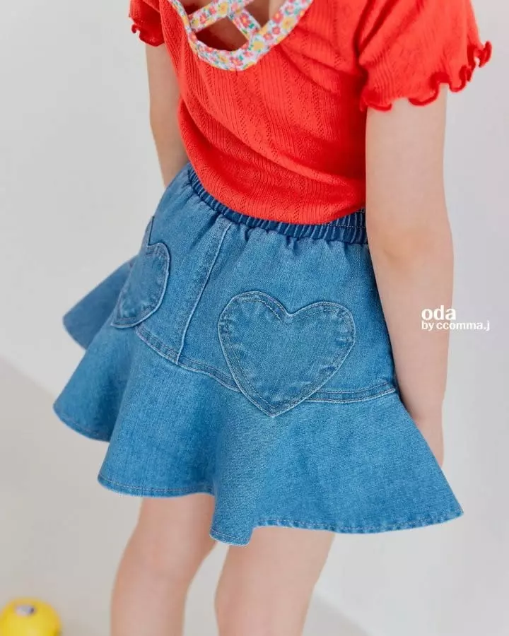 Oda - Korean Children Fashion - #kidsshorts - Heart Skirt Leggings
