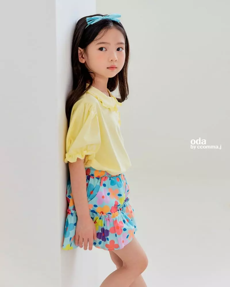 Oda - Korean Children Fashion - #kidsshorts - Jelly Frill Collar Tee - 12