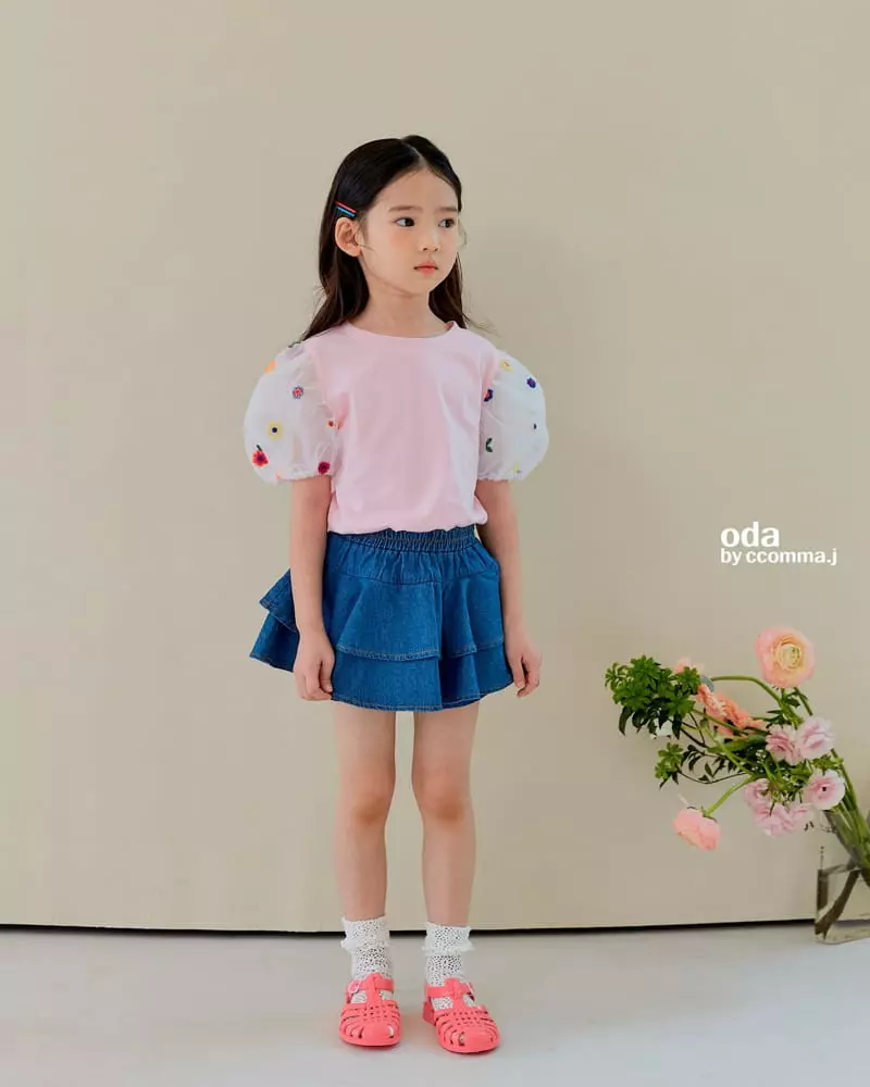 Oda - Korean Children Fashion - #kidsshorts - Fring Puff Tee - 6