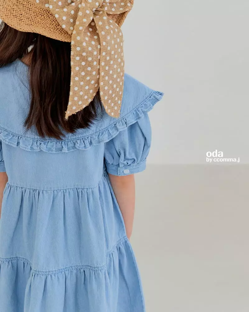 Oda - Korean Children Fashion - #kidsstore - Cut Denim One-piece - 3