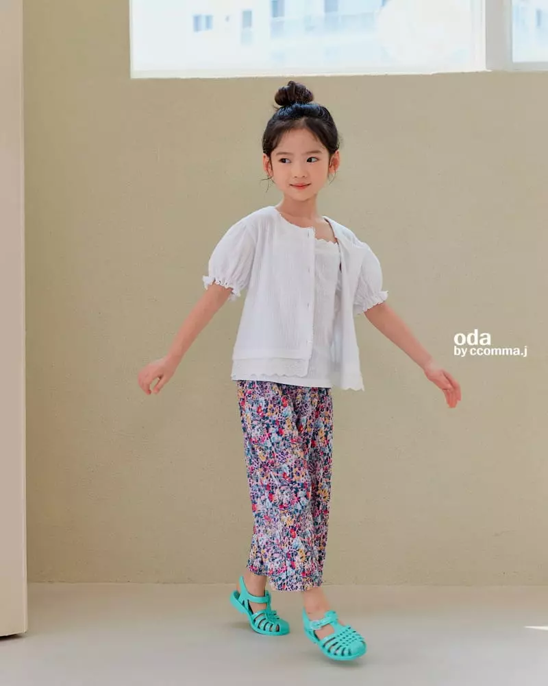 Oda - Korean Children Fashion - #littlefashionista - Flower Pleats Pants - 7