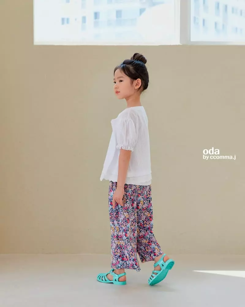 Oda - Korean Children Fashion - #magicofchildhood - Flower Pleats Pants - 8