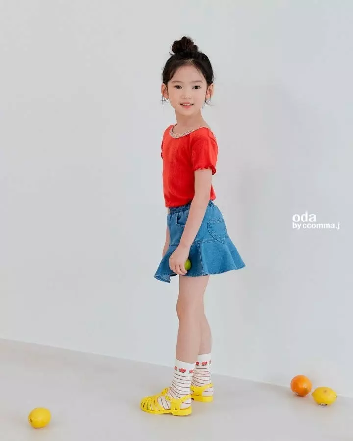 Oda - Korean Children Fashion - #minifashionista - Heart Skirt Leggings - 7