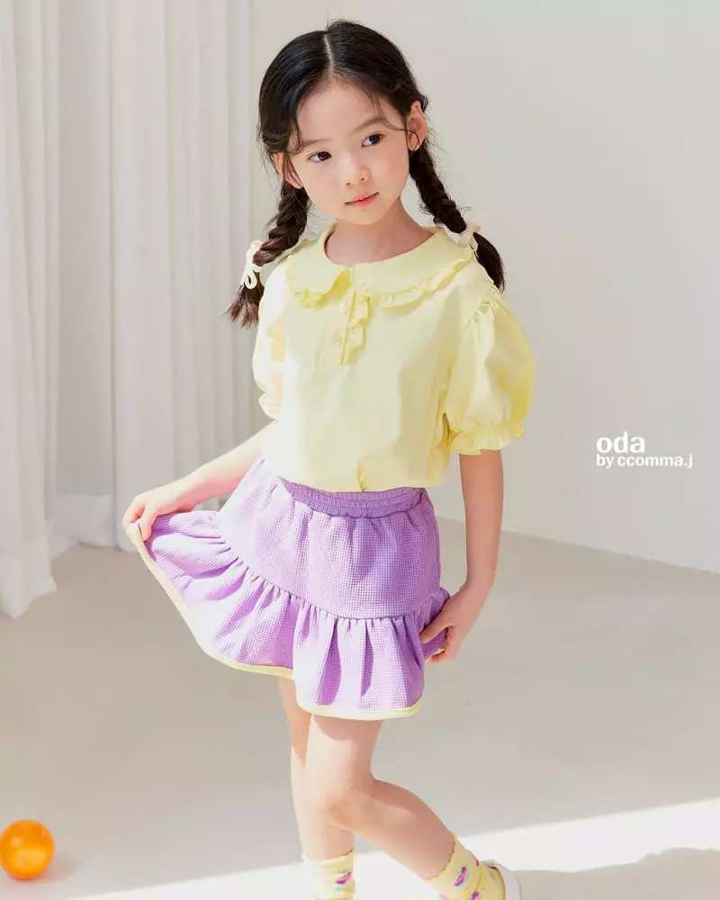 Oda - Korean Children Fashion - #minifashionista - Jelly Frill Collar Tee - 2