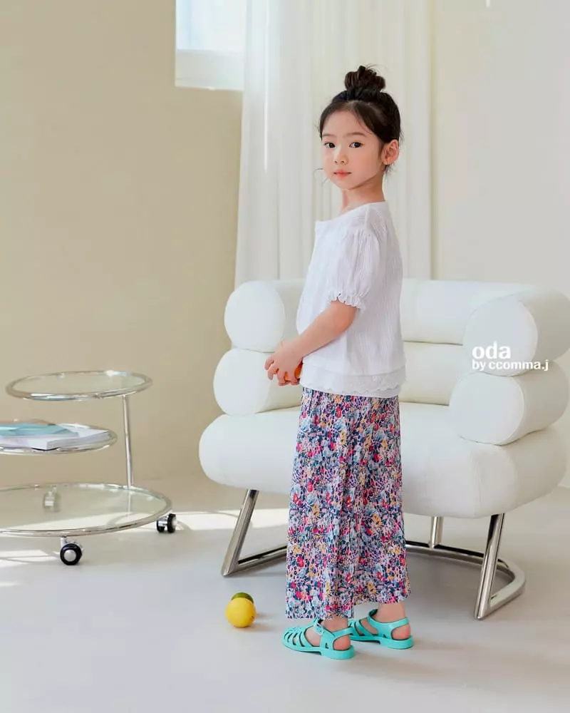 Oda - Korean Children Fashion - #minifashionista - Flower Pleats Pants - 9