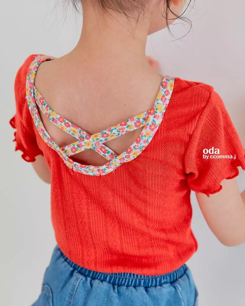 Oda - Korean Children Fashion - #prettylittlegirls - Cross Tee - 2