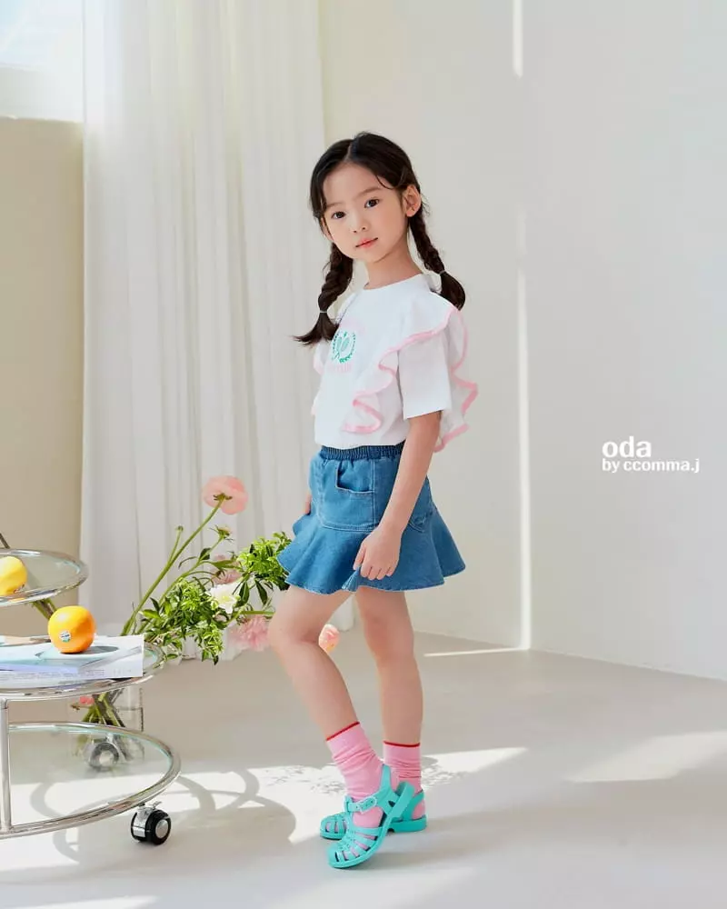 Oda - Korean Children Fashion - #stylishchildhood - Raket Frill Tee - 7