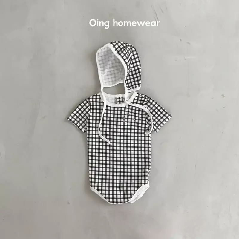 Oing - Korean Baby Fashion - #babyboutiqueclothing - Bebe Bonnet Bodysuit with Bonnet - 3