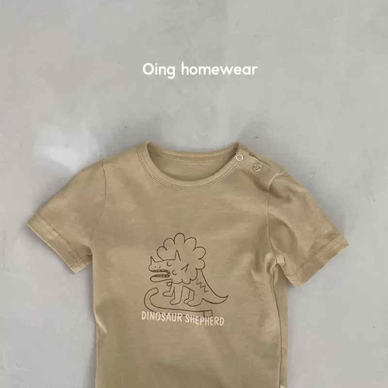 Oing - Korean Baby Fashion - #babyboutiqueclothing - Bebe Dino Bodysuit - 2