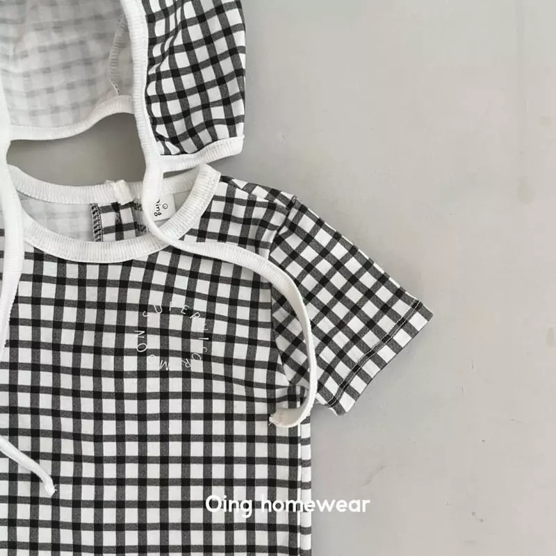 Oing - Korean Baby Fashion - #babyboutiqueclothing - Bebe Bonnet Bodysuit with Bonnet - 4