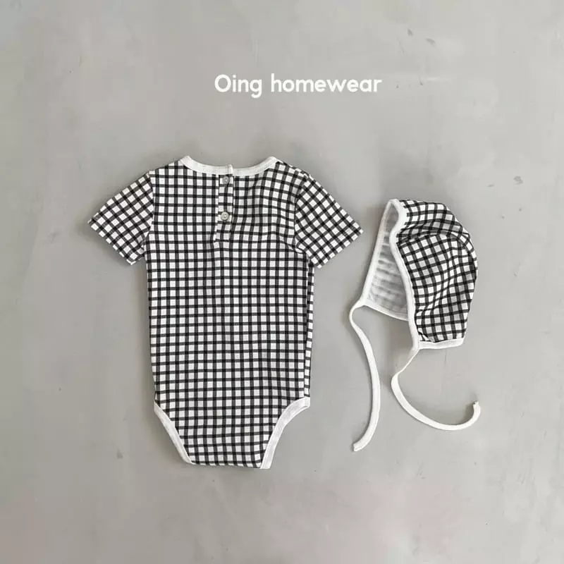 Oing - Korean Baby Fashion - #babyfashion - Bebe Bonnet Bodysuit with Bonnet - 5