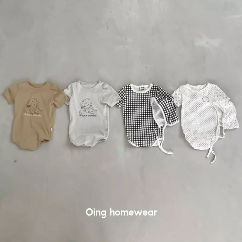 Oing - Korean Baby Fashion - #babyfever - Bebe Bonnet Bodysuit with Bonnet - 6
