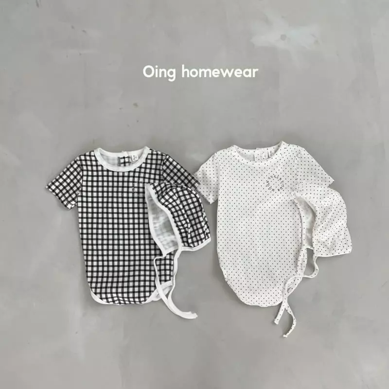 Oing - Korean Baby Fashion - #babygirlfashion - Bebe Bonnet Bodysuit with Bonnet - 7