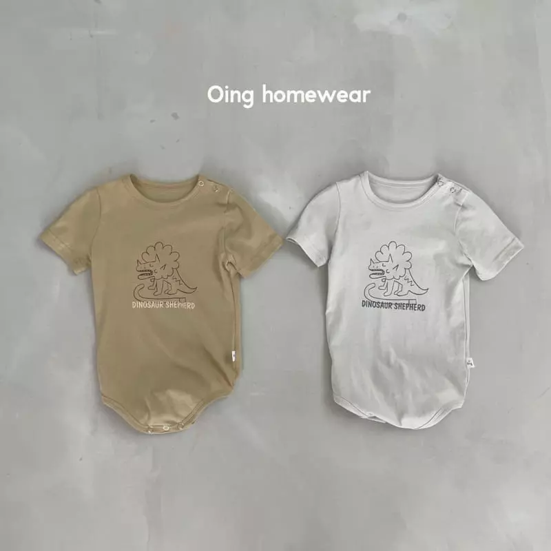 Oing - Korean Baby Fashion - #babygirlfashion - Bebe Dino Bodysuit - 6