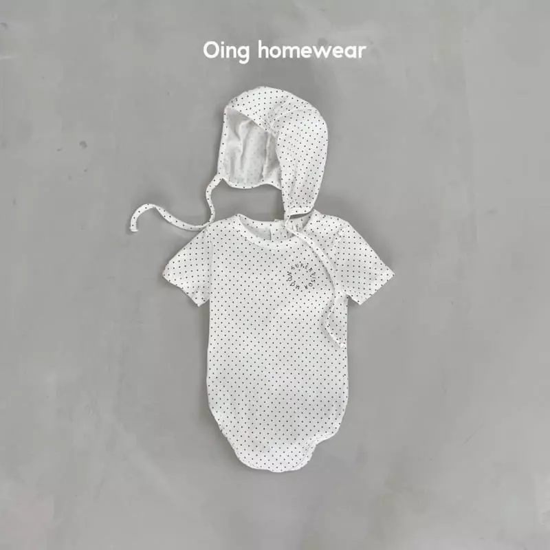 Oing - Korean Baby Fashion - #babylifestyle - Bebe Bonnet Bodysuit with Bonnet - 8