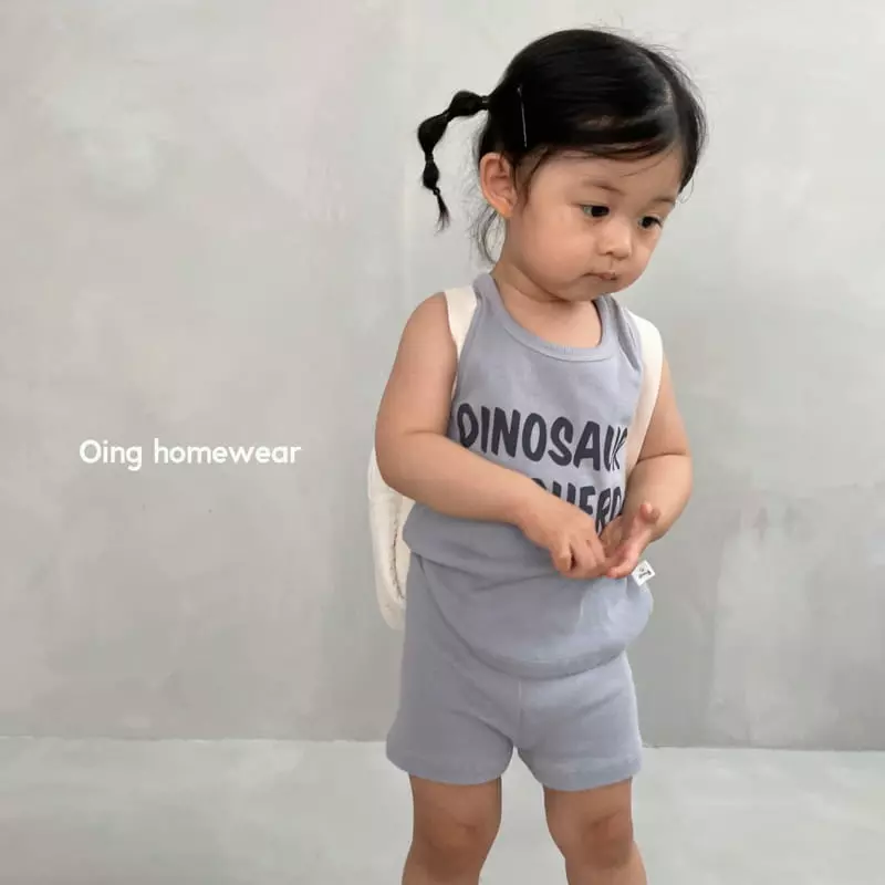 Oing - Korean Children Fashion - #kidzfashiontrend - Dino Top Bottom Set - 4