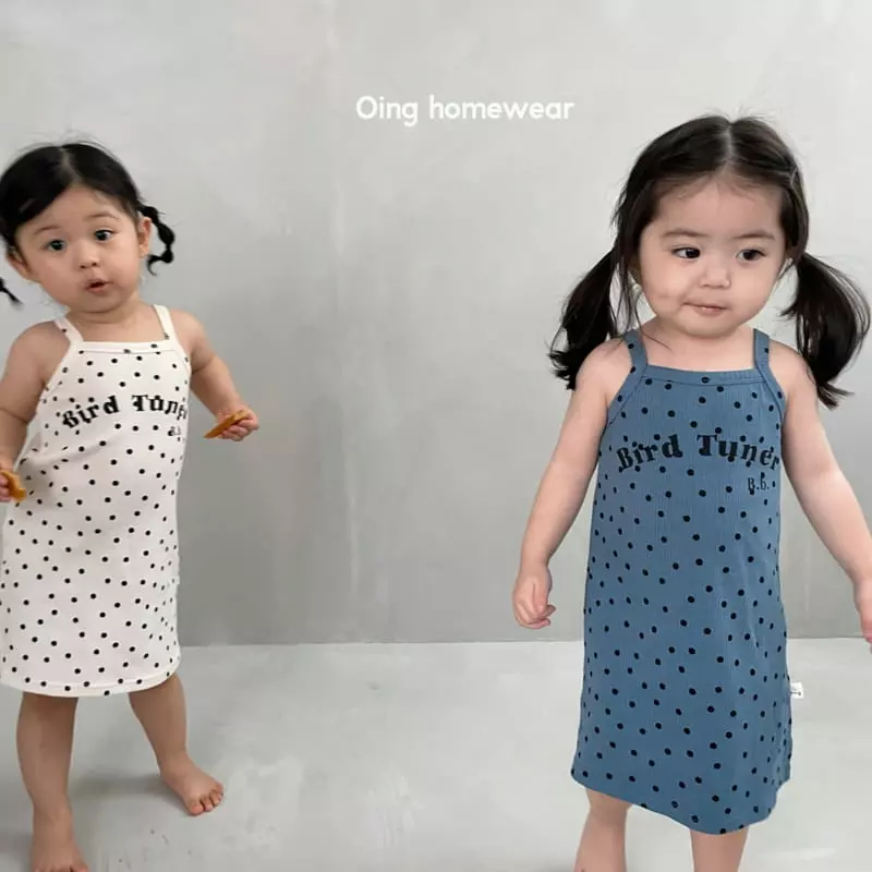 Oing - Korean Children Fashion - #Kfashion4kids - Dot String One-piece - 3