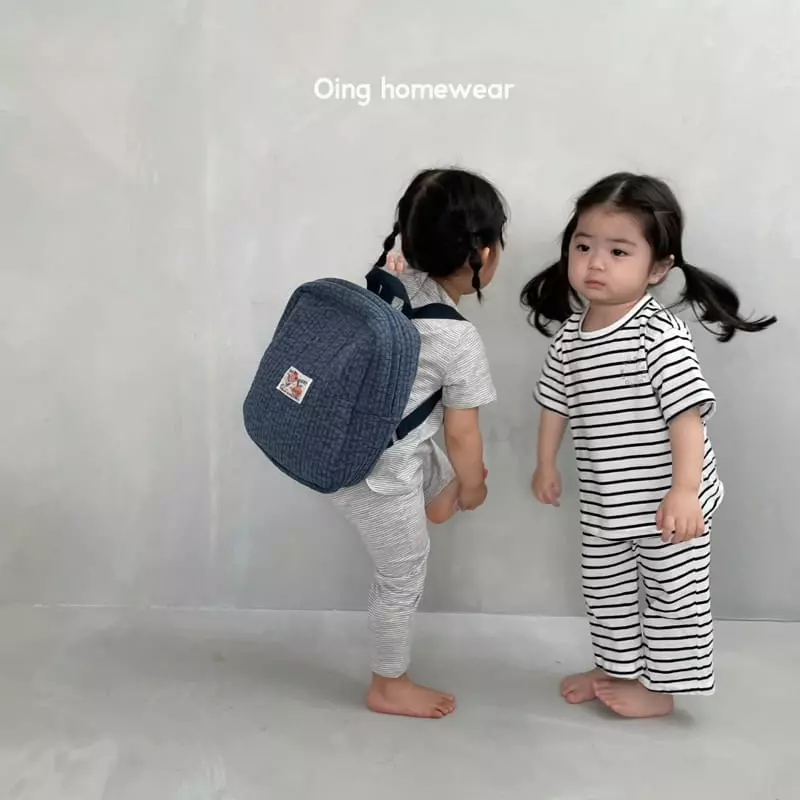 Oing - Korean Children Fashion - #childofig - Stripes Top Bottom Set - 4