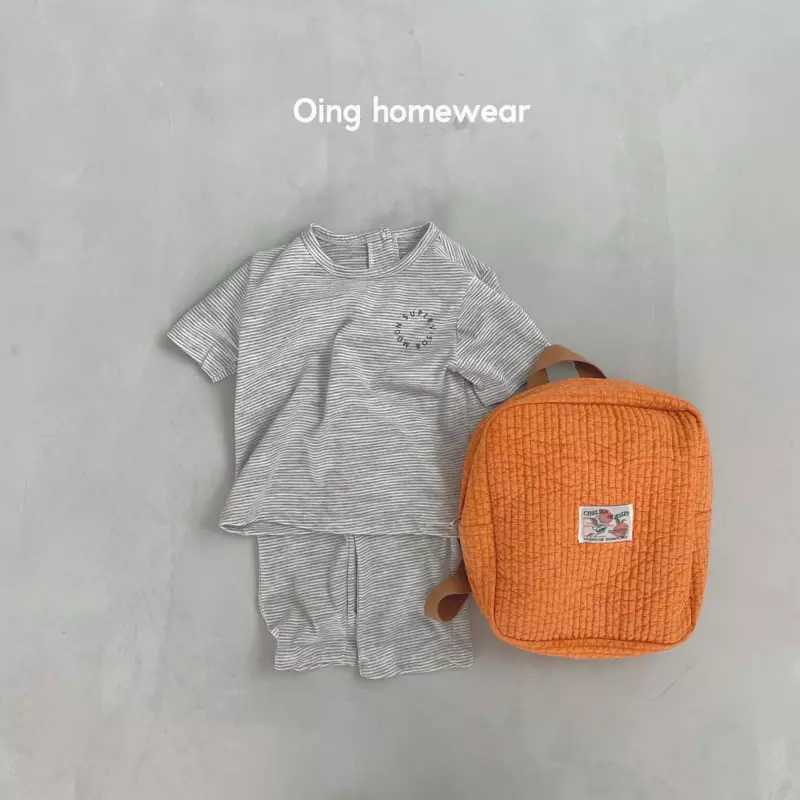 Oing - Korean Children Fashion - #discoveringself - Stripes Top Bottom Set - 7