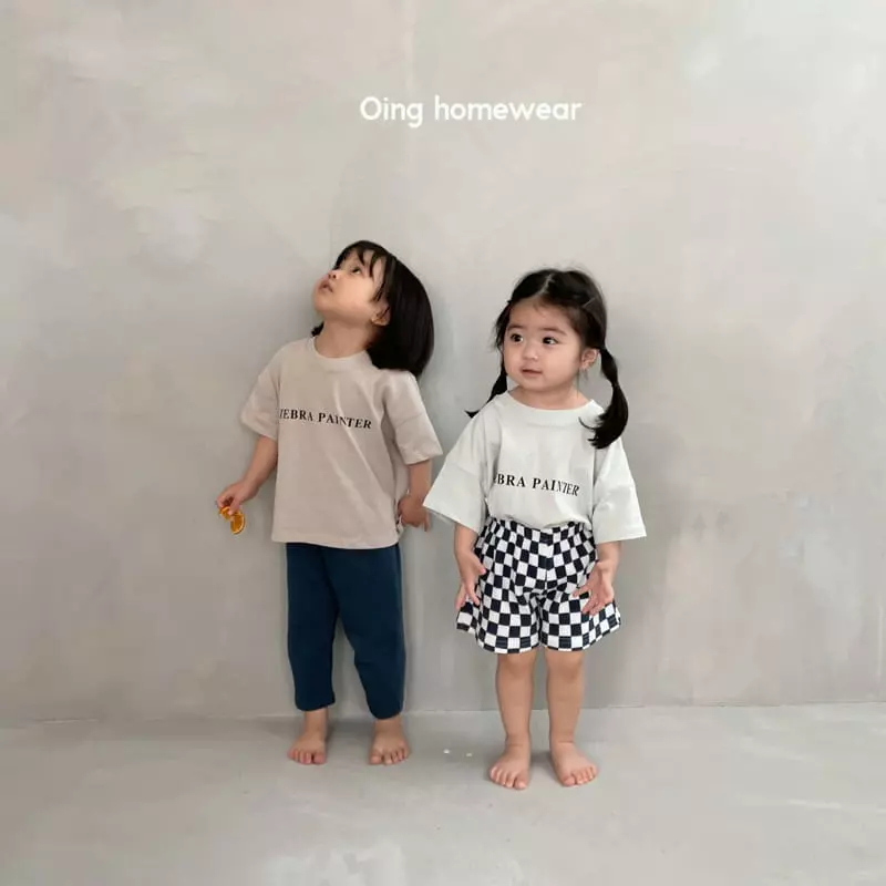 Oing - Korean Children Fashion - #kidsshorts - Lettering Tee - 4