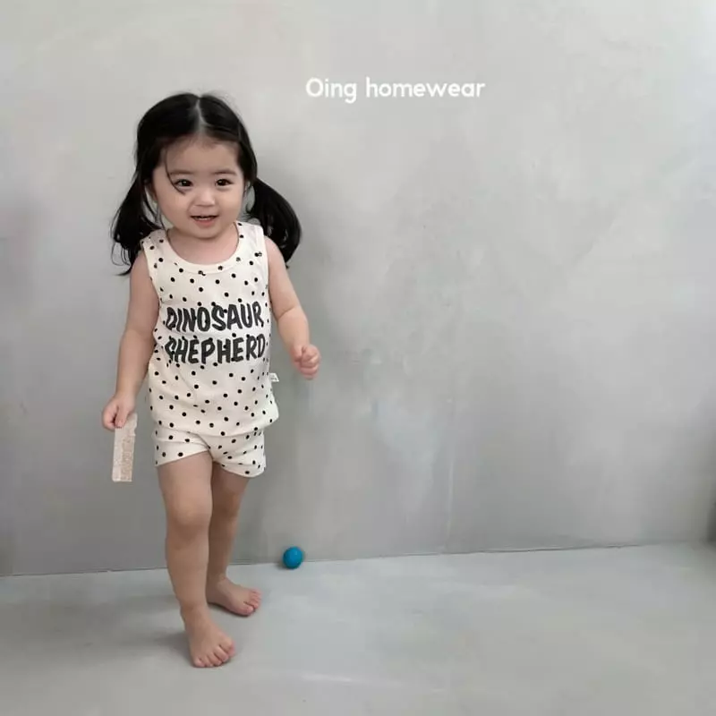 Oing - Korean Children Fashion - #kidzfashiontrend - Dino Top Bottom Set - 3