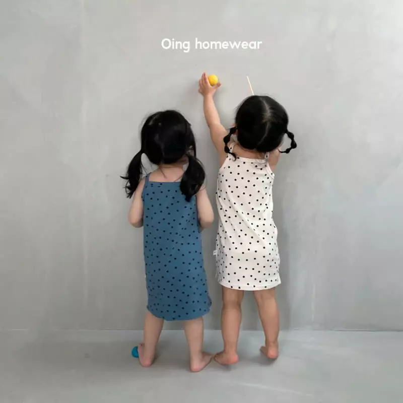 Oing - Korean Children Fashion - #Kfashion4kids - Dot String One-piece - 4