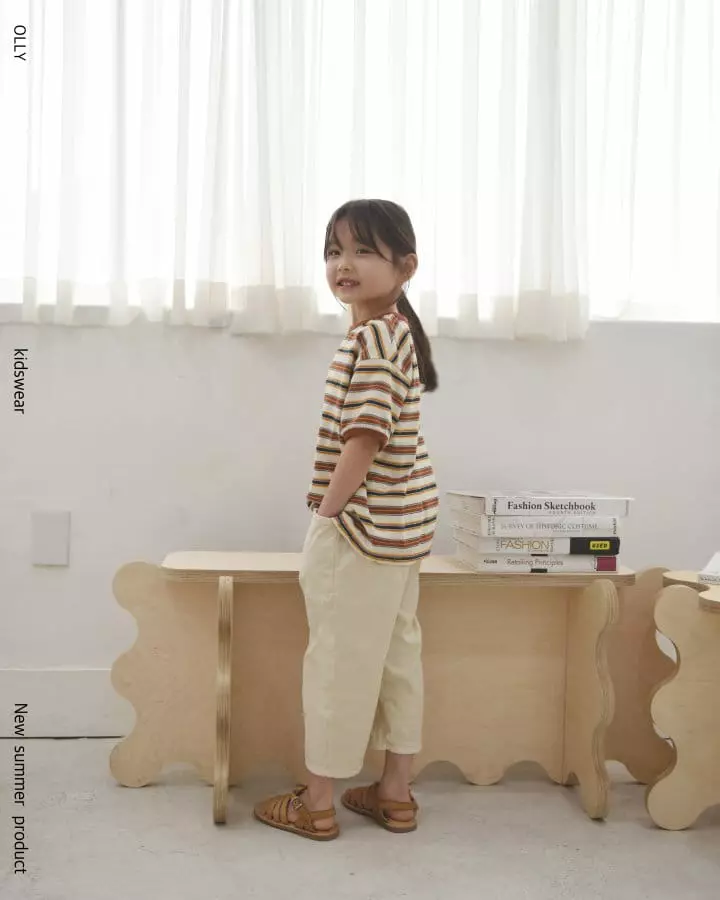 Ollymarket - Korean Children Fashion - #fashionkids - Stripes Color Short Sleeves Tee - 5