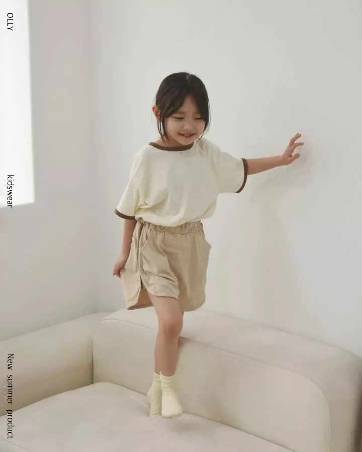Ollymarket - Korean Children Fashion - #kidsshorts - Color Short Sleeves Tee - 3