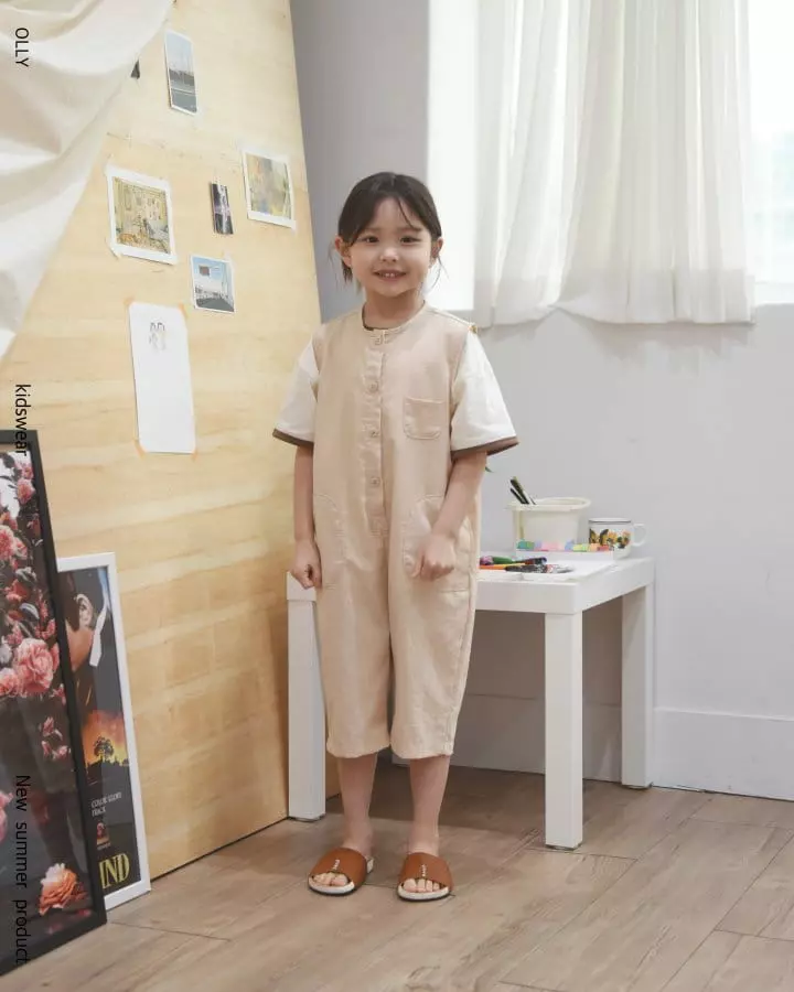 Ollymarket - Korean Children Fashion - #kidzfashiontrend - Linen Pocket Jumpsuit