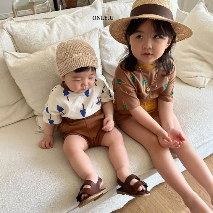 Only U - Korean Children Fashion - #childofig - Tree Top Bottom Set - 5