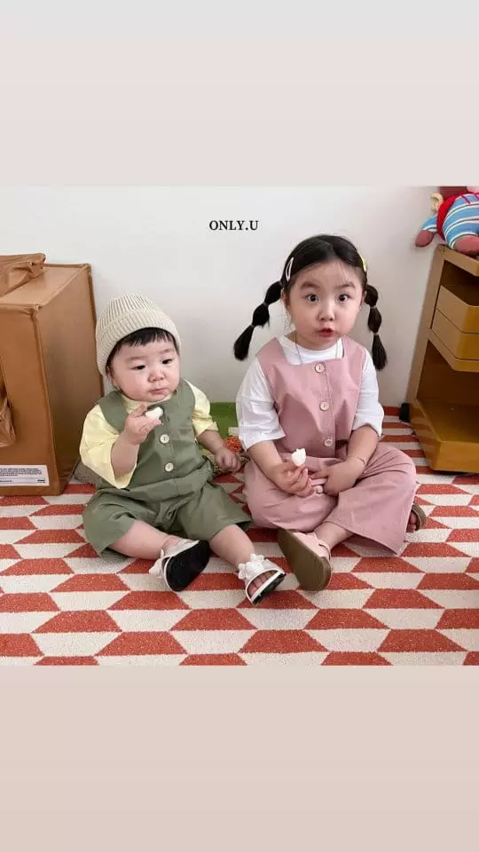 Only U - Korean Children Fashion - #fashionkids - Cheese Jumpsuit
