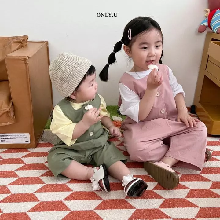 Only U - Korean Children Fashion - #kidsstore - Cheese Jumpsuit - 3