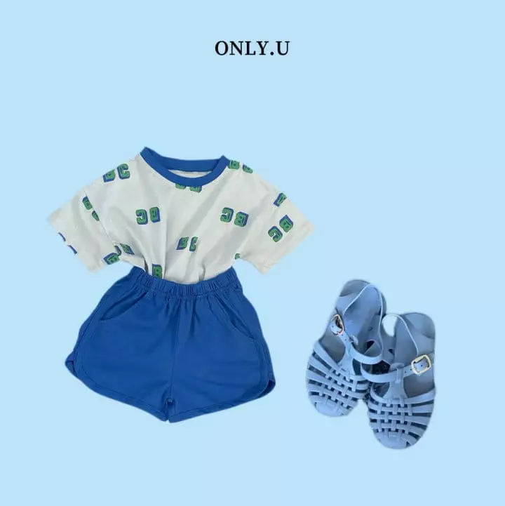 Only U - Korean Children Fashion - #kidzfashiontrend - English Paint Top Bottom Set