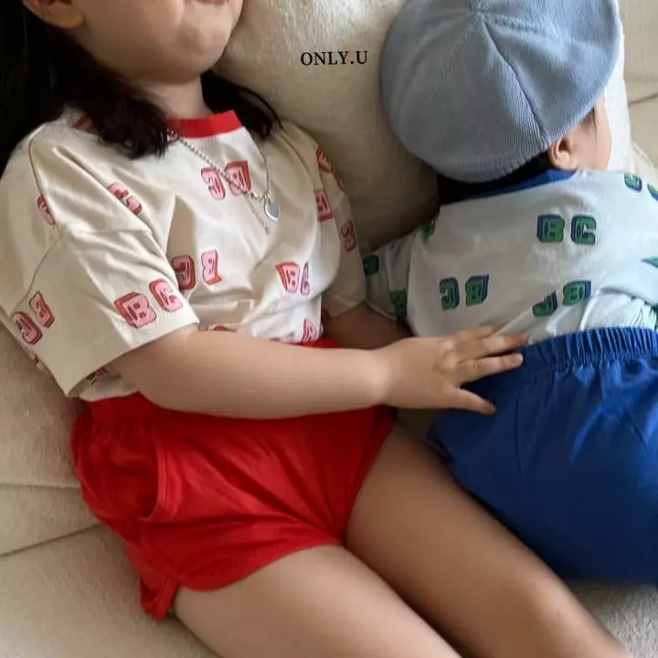 Only U - Korean Children Fashion - #littlefashionista - English Paint Top Bottom Set - 3