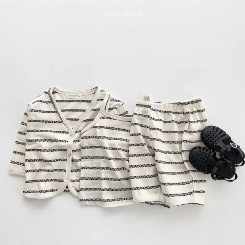 Oott Bebe - Korean Baby Fashion - #babyboutique - Indian Top Bottom Cardigan Set - 3