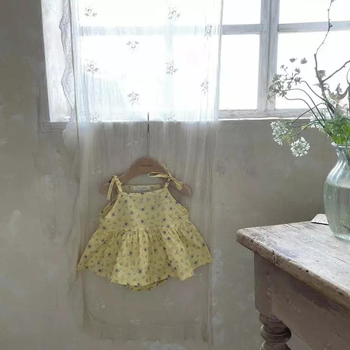 Oott Bebe - Korean Baby Fashion - #babyboutique - Flower Sleeveless Bloomer Set - 11