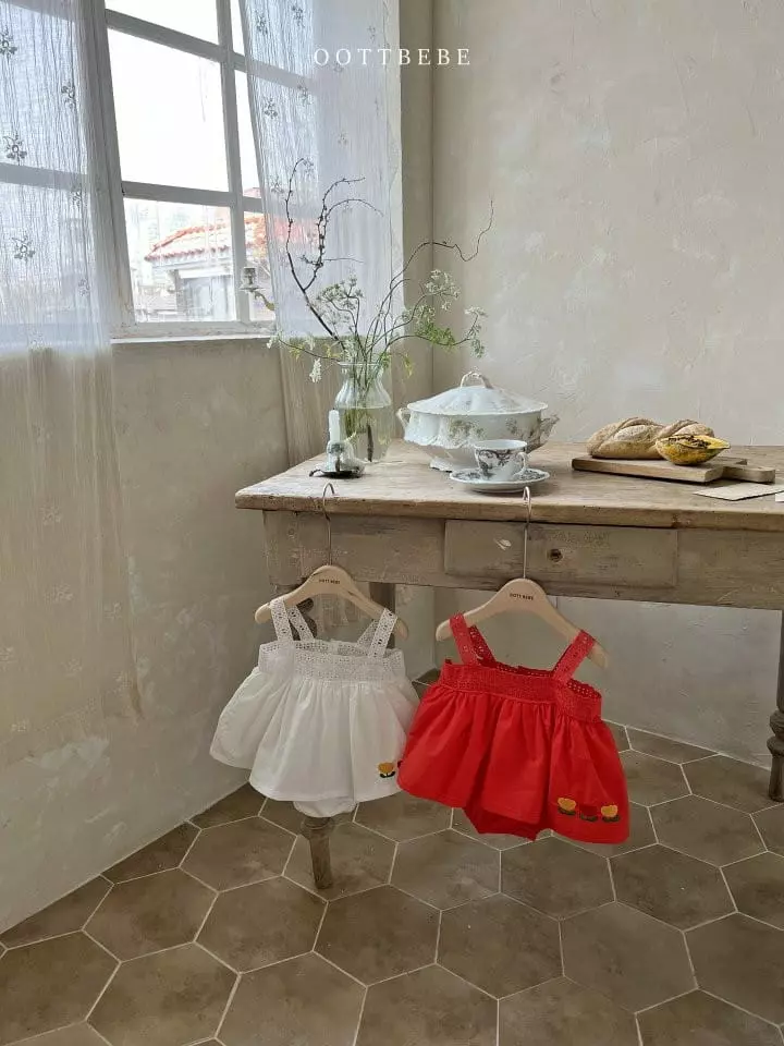 Oott Bebe - Korean Baby Fashion - #babyboutique - Tulip Punching Lace Bodysuit - 9