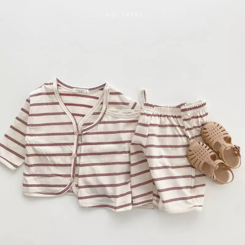 Oott Bebe - Korean Baby Fashion - #babyboutique - Indian Top Bottom Cardigan Set - 4