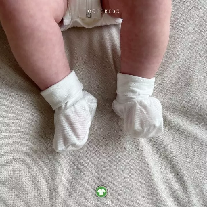 Oott Bebe - Korean Baby Fashion - #babyboutiqueclothing - Pure Organic Hand Foot Cover Set - 2