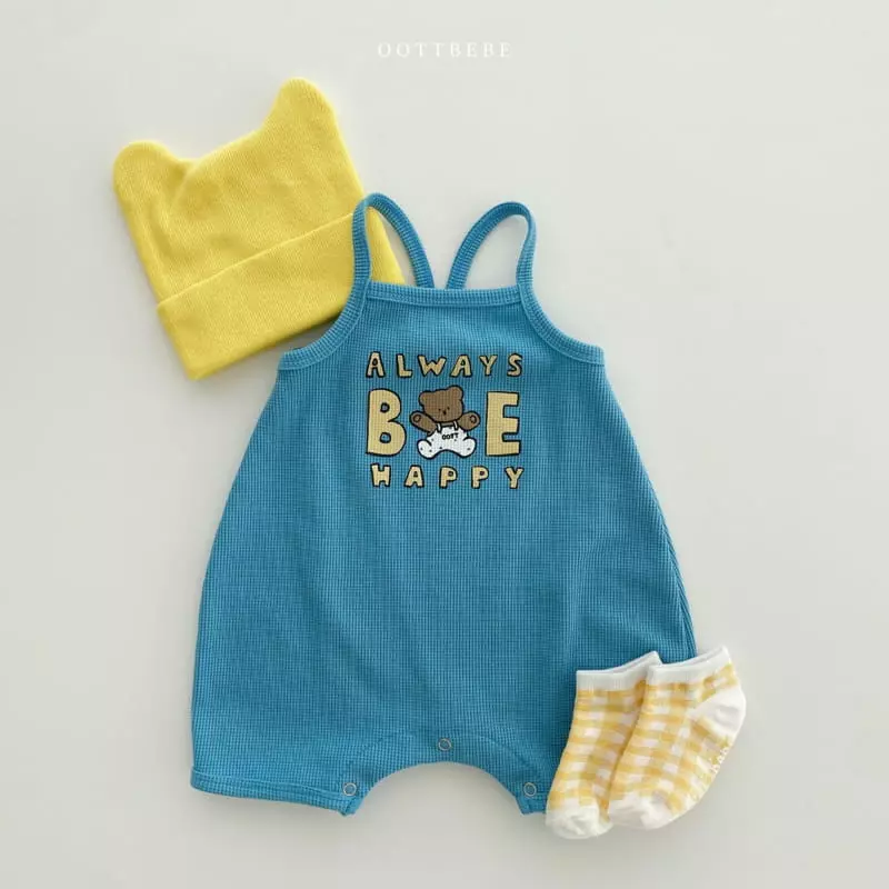Oott Bebe - Korean Baby Fashion - #babyclothing - Be Happy Waffle Bodysuit - 8