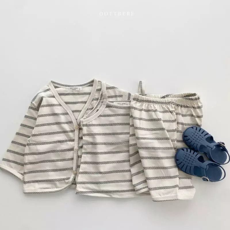 Oott Bebe - Korean Baby Fashion - #babyfashion - Indian Top Bottom Cardigan Set - 6